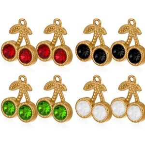 Cherry 🍒 pendants colors Black, white, red and green